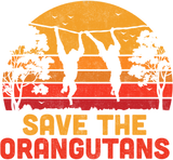 Discover Save Orangutans Shirt Vintage Retro Color Distressed T Shirt