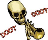 Discover Trumpet Doot Doot Halloween Skeleton T-Shirt