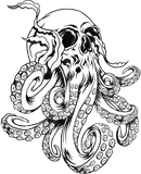 Discover Octopus Skull Monster Kraken Cthulhu Skull T Shirt
