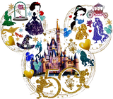 Discover Walt Disney World 50th Anniversary Magic Kingdom Magic Castle T-Shirt