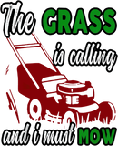 Discover Vintage The Grass is Calling and I Must Mow Lawn Landscaping T-Shirt