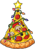 Discover Pizza Christmas Tree Lights Funny Pajama T-Shirt