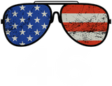 Discover 46 joe biden 2024 American President funny Sunglasses flag T-Shirt