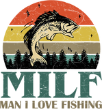 Discover Milf-man I Love Fishing Funny House Flag