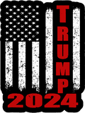 Trump 2024 American Flag - Trump - Sticker