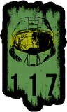 Discover 117 distressed - Halo - Sticker