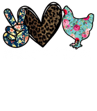 Discover Peace Love Chickens Quote for Chicken Lover Teen Girls T-Shirt