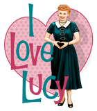 Discover I Love Lucy Classic TV Comedy Lucille Ball Heart You Adult T-Shirt
