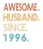 Discover 25th Wedding Anniversary Gift - Awesome Husband Since 1996 T-Shirt