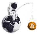 Discover Bitcoin Funny An Astronaut Fishing for a Bitcoin moon Gift T-Shirt