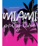 Discover Men's T Shirt Miami Beach Party Time