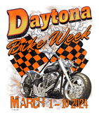 Discover 2024 Daytona Beach Bike Week - Vintage Rally Art On Back  Gifts T-Shirts