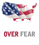 Discover Faith Over Fear Patriotic Christian USA Flag Lord Jesus T-Shirt