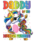 Discover Mens Daddy of the Birthday Princess Dabbing Unicorn Girl T-Shirt