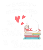 Discover Easily Distracted By Cats and Books T Shirt T-shirt