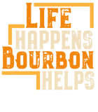 Discover Life Happens Bourbon Helps Funny Whiskey Drinking Gift T-Shirt