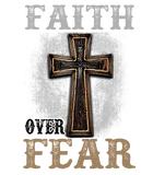 Discover Faith Over Fear Wood Cross Religion Shirt Men Adult Unisex T-Shirt