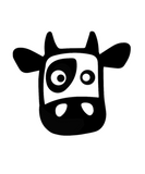 Discover Cute Comic Cow black and white