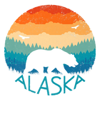 Discover Alaska Retro Grizzly Bear T Shirt