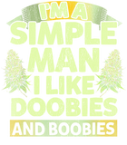 Discover I'm A Simple Man I Like Doobies And Boobies Weed  T Shirt