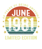 Discover 40 Year Old Vintage June 1981 Limited Edition 40th Birthday T-Shirt