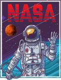 Discover Nasa Astronaut Moon T Shirts Vintage Retro T Shirt