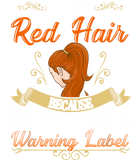 Discover Red Hair Warning Label Funny Redhead T-Shirt For Women