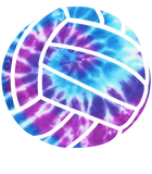 Discover Volleyball Tie Dye Blue Purple Teenage T Shirt