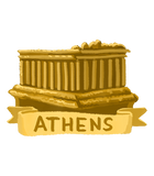 Discover Athens Greece Acropolis Parthenon Gold T Shirt