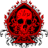 Discover Aces Skull Red ( HD Pixel Design )