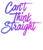 Discover Can't Think Straight Funny Bisexual Bi Pride Flag T-Shirt