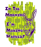 Discover Shrek Donkey I'm Making Waffles Text Poster T-Shirt