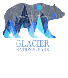 Discover Retro Glacier Grizzly Bear Glacier National Park T-Shirt