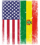 Discover Bolivian American Flag T Shirt