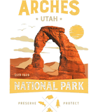 Discover Arches National Park T Shirt Delicate Arch Vintage Utah Gift