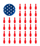 Discover American Flag - Patriotic Bowler & Bowling T-Shirt