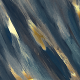 Discover Dark Blue Paint Brush Strokes Gold Foil Abstract