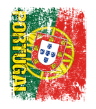 Discover Portugal Flag Vintage Distressed T Shirt