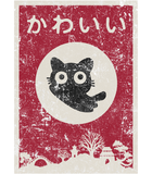 Discover Kawaii cat Japanese Black Anime Cat T Shirt