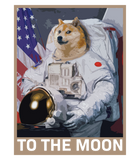 Discover Dogecoin Astronaut To the Moon Blockchain HODL Crypto T Shirt