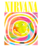 Discover Smiley Rock Band Oversized Sweatshirt, Nirvana Smiley Face Pink