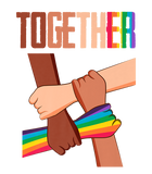 Discover Equality Social Justice Human Rights Together Rainbow Hands T-Shirt