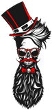 Discover skull hipster bearded beard mustache hat bowtie