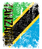 Discover TANZANIA Flag Vintage Distressed TANZANIA T-Shirt
