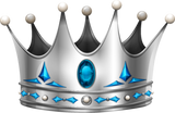 Discover VIP Royal silver crown King monarch vector image