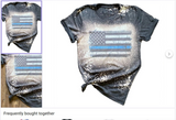 Discover US Flag Thin Blue Line Shirt Women Police Shirt Distressed American Flag July 4th Patriots Shirt Blue Lives Matter Tee