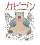 Discover Men's Snorlax T-Shirt Kaiju Japanese Monster Movie T Shirt