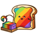 Discover Kawaii Bread LGBT Gay Rainbow Cheerful Gift