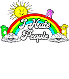 Discover I Hate People Rainbow Printed T-Shirt