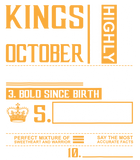 Discover Kings are Born In October | King October Man T-Shirt